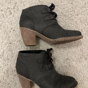 Clarks Black Heeled Ankle Boots